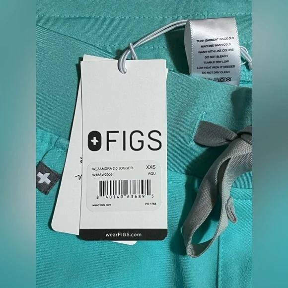 💚💙FIGS Zamora 2.0 Jogger Scrub Pants XSS Limited edition color Fresh Aqua NWT - Picture 12 of 16